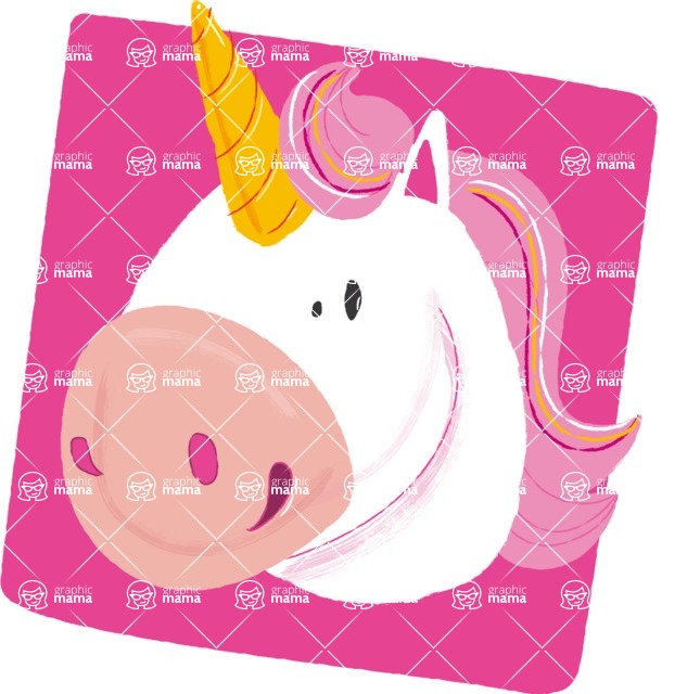 Cartoon Animal PNG Clipart - Unicorn Watercolor Avatar